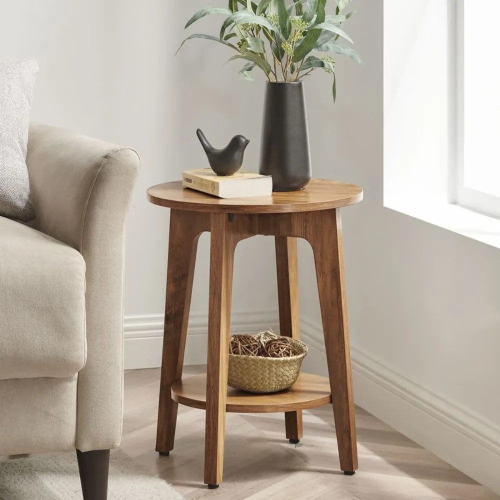 Măsuță de cafea NORDIC, 40×50cm, maro Vasagle