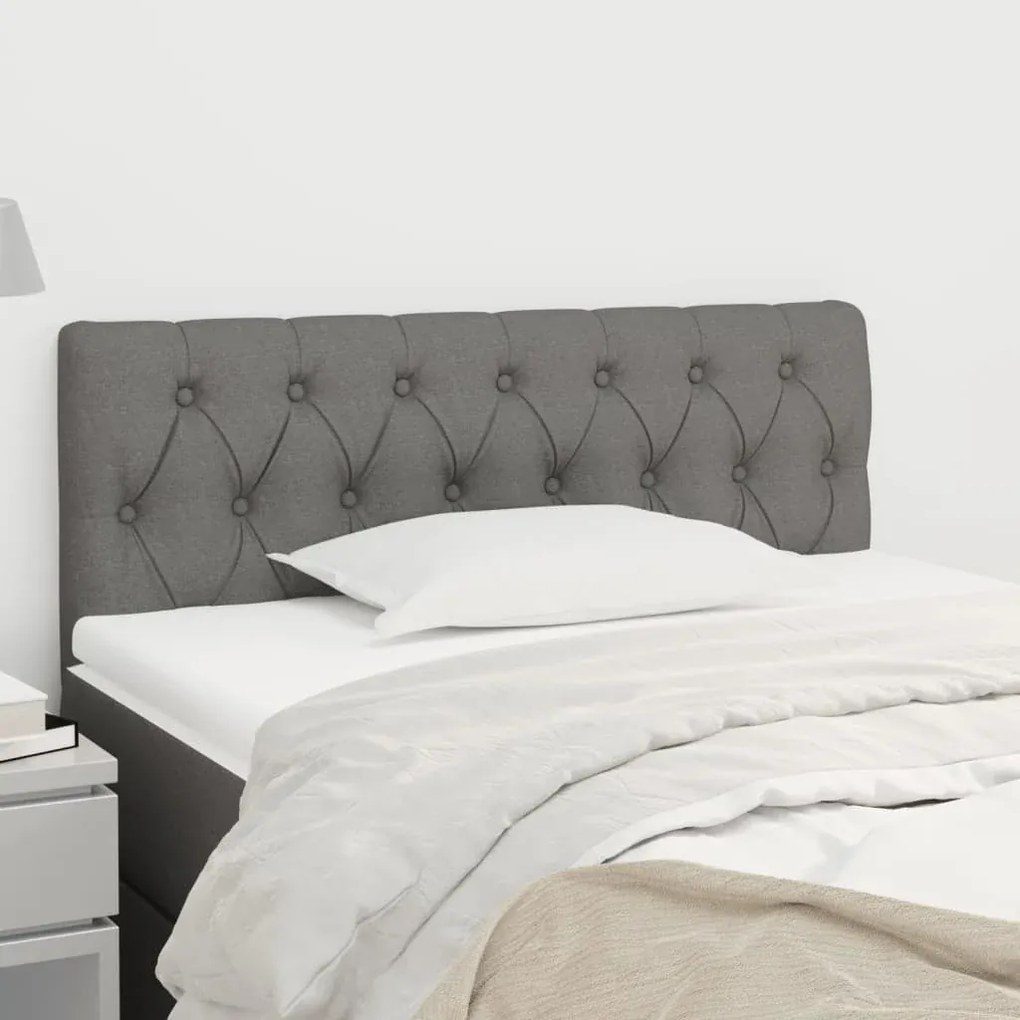 Tablie pentru pat boxspring 90 cm gri inchis