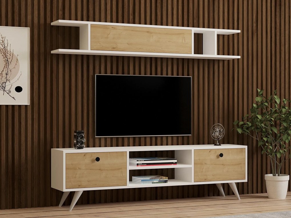 Mobilier living Sikita (alb + pin) . 1095571