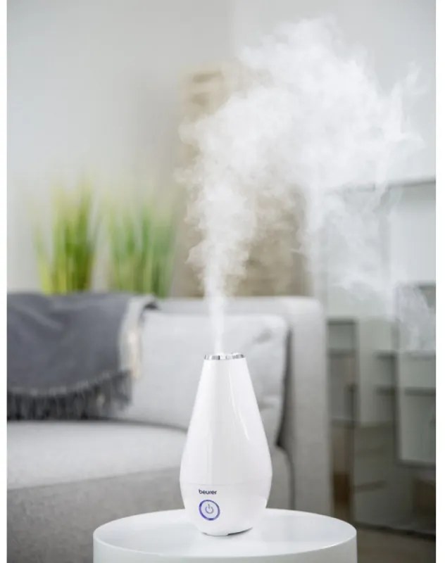 Umidificator de aer cu aromatizare Beurer LB 37, Pаnа la 20 m², 200 ml/h, Indicatori LED, Mod de noapte, Alb