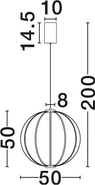 Lustra LED decorativa BREA D-50cm