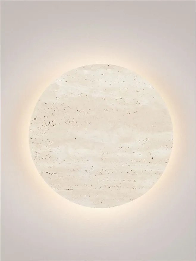 Aplica perete din travertin cu lumina ambientala VIANO 30cm