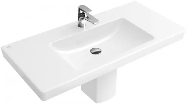 Lavoar suspendat, Villeroy&amp;Boch Subway 2.0, 100x47cm, fara preaplin, Alb Alpin, 7175A101