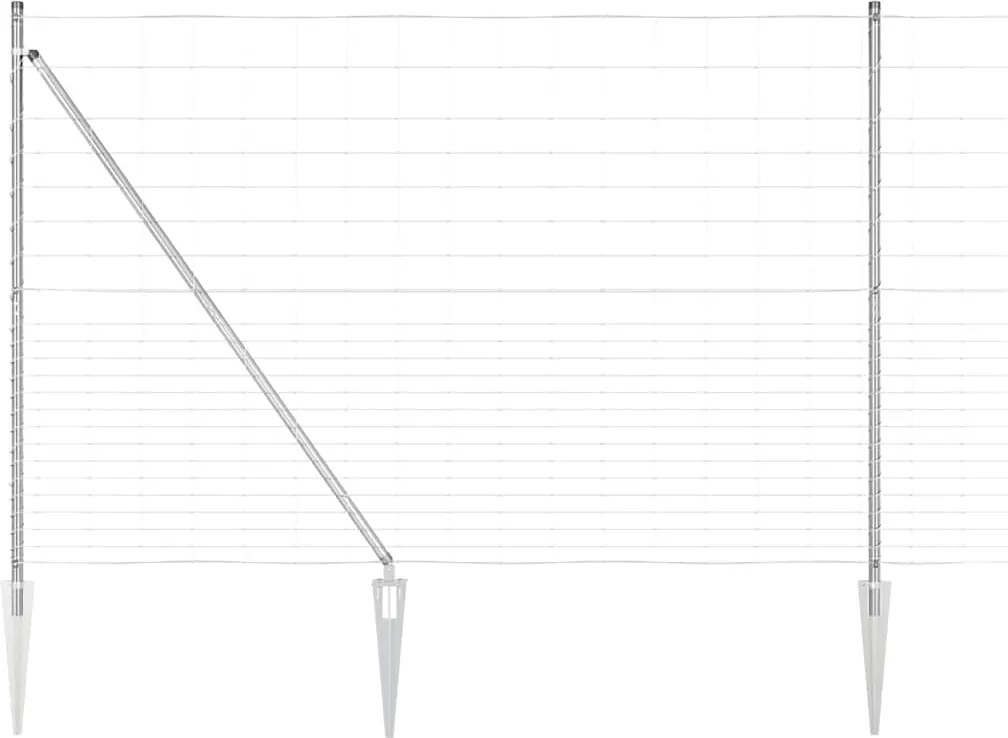 vidaXL Stâlp de gard. Galvanizat 25 x 1,6 m Oțel