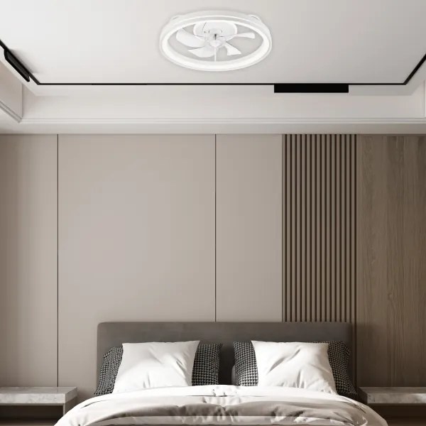 Plafonieră LED cu ventilator FARGO LED/37W/230V alb + telecomandă