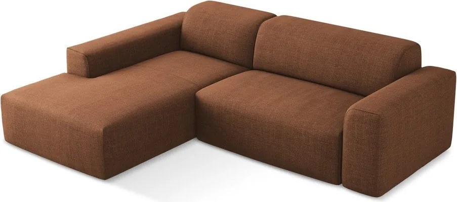 Colțar teracotă (cu colț pe partea stângă/cu șezlong) Keli – Makamii