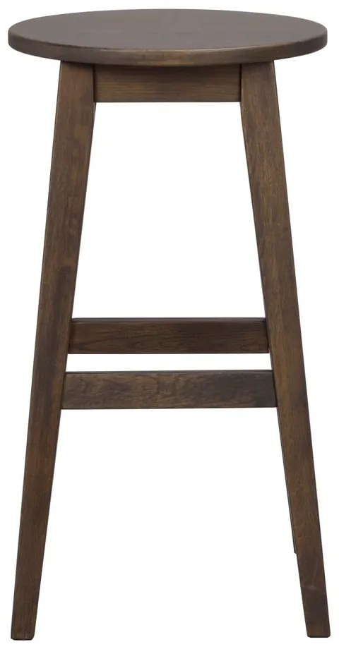 Set de scaune de bar maro închis 2 buc. din lemn de stejar (înălțime șezut 65 cm) Austin – Rowico