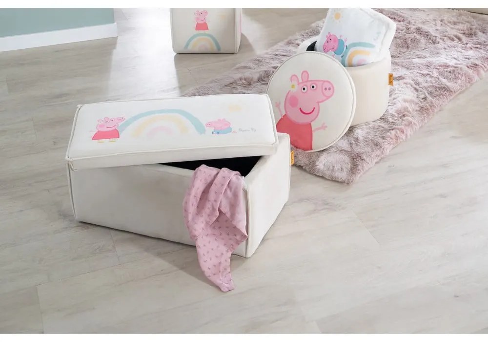 Bancă de copii albă Peppa Pig – Roba