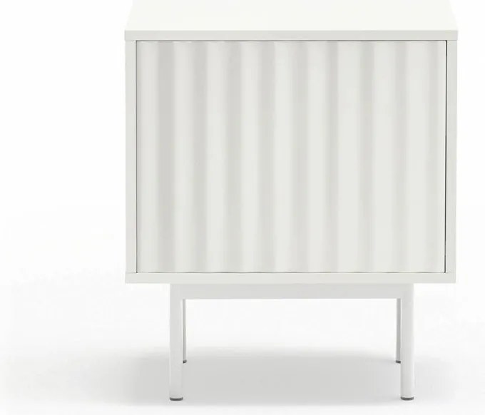 Noptieră albă cu aspect mat Sierra – Teulat