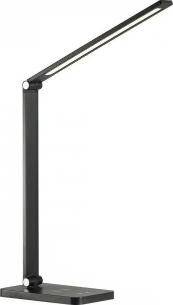 Lampă de birou LED cu dimmer și încărcare wireless NOBLITE Q LED/7W/230V 3000/4000/6500K neagră
