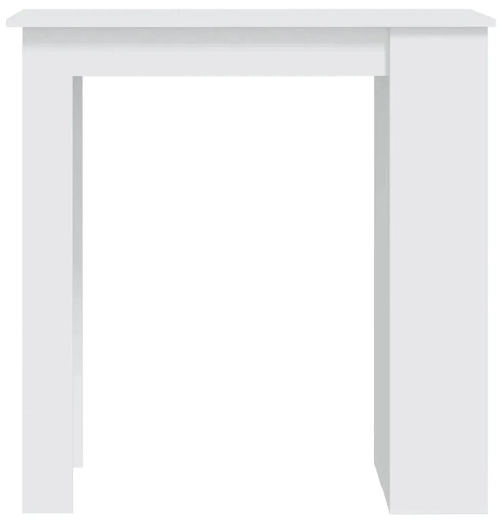 Masa de bar cu raft de depozitare, alb, 102x50x103,5 cm, PAL 1, Alb