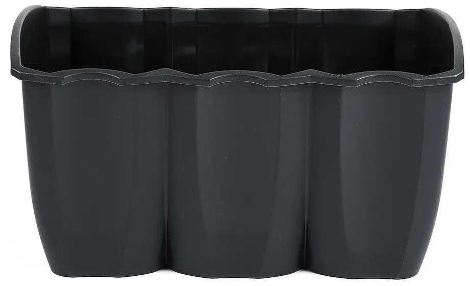 Jardinieră de balcon, pe balustradă, Gri închis 12 l, 12 l