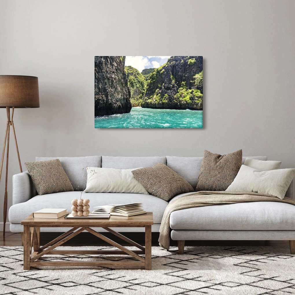 Tablou cu râu montan (90x60 cm)