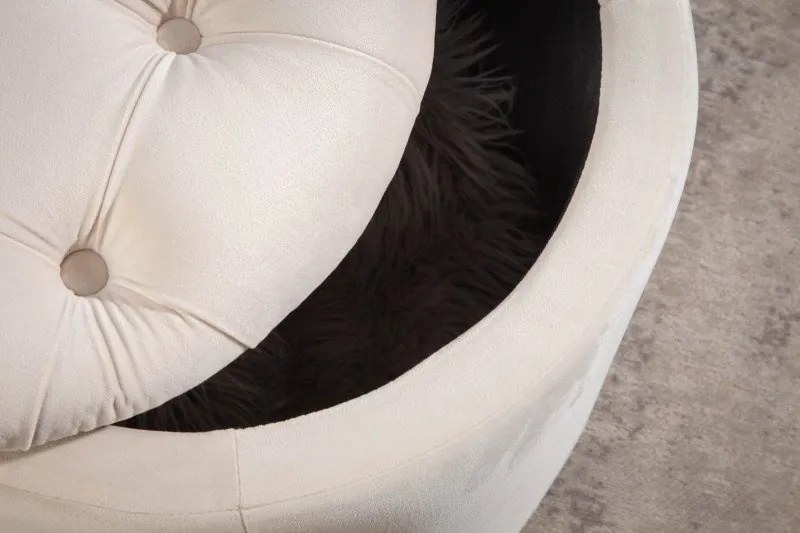 Taburete cu spatiu de depozitare Modern Barock 50cm, bej