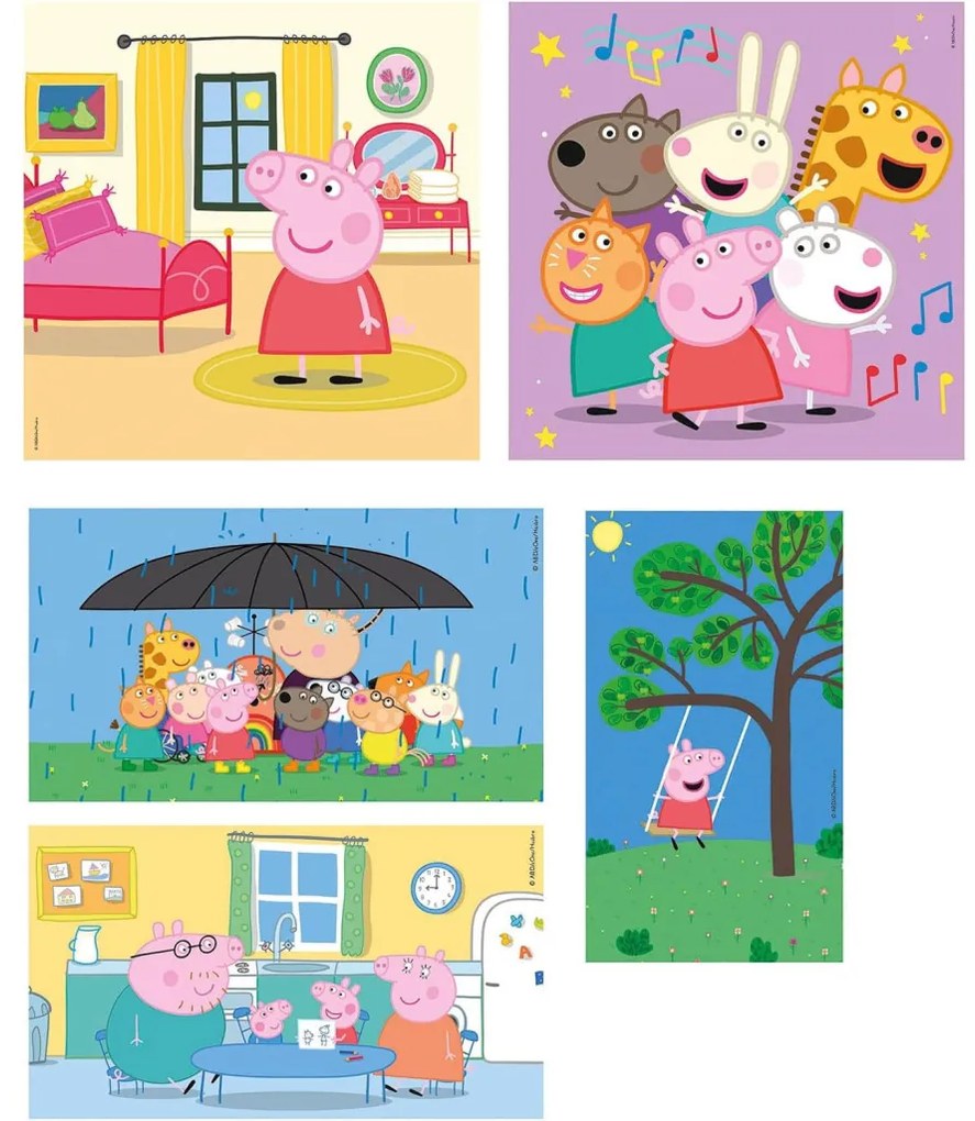 Purcelușa Peppa Life Puzzle 10 în 1 Clementoni