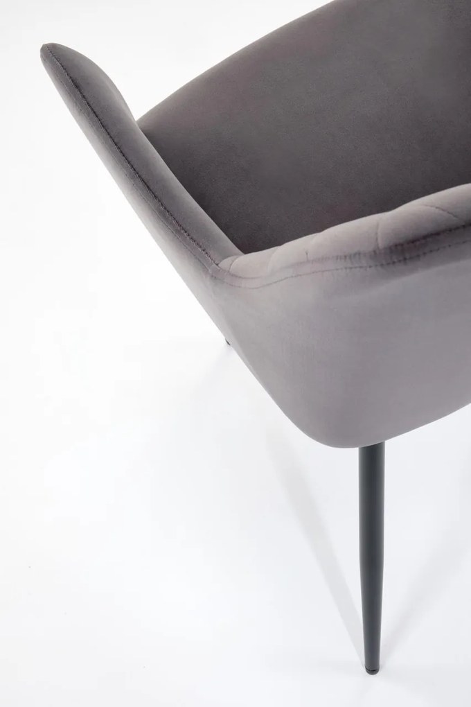 Scaun K558 velvet gri