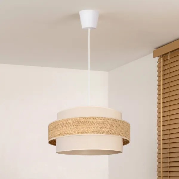 BRILAGI - Lampă suspendată cu cablu SPACE, 1x E27/60W/230V, Ø 40 cm, bej/crem