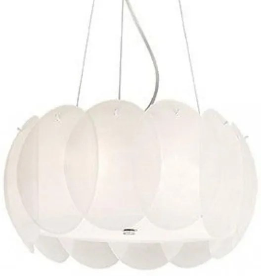 Lustra, Pendul modern inaltime reglabila, diam.44cm OVALINO SP5 BIANCO 074139