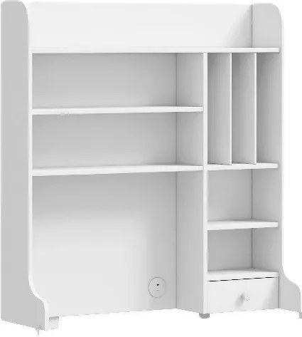 Unitate pentru birou,cu port USB si rafturi pentru carti, colectia Varia White