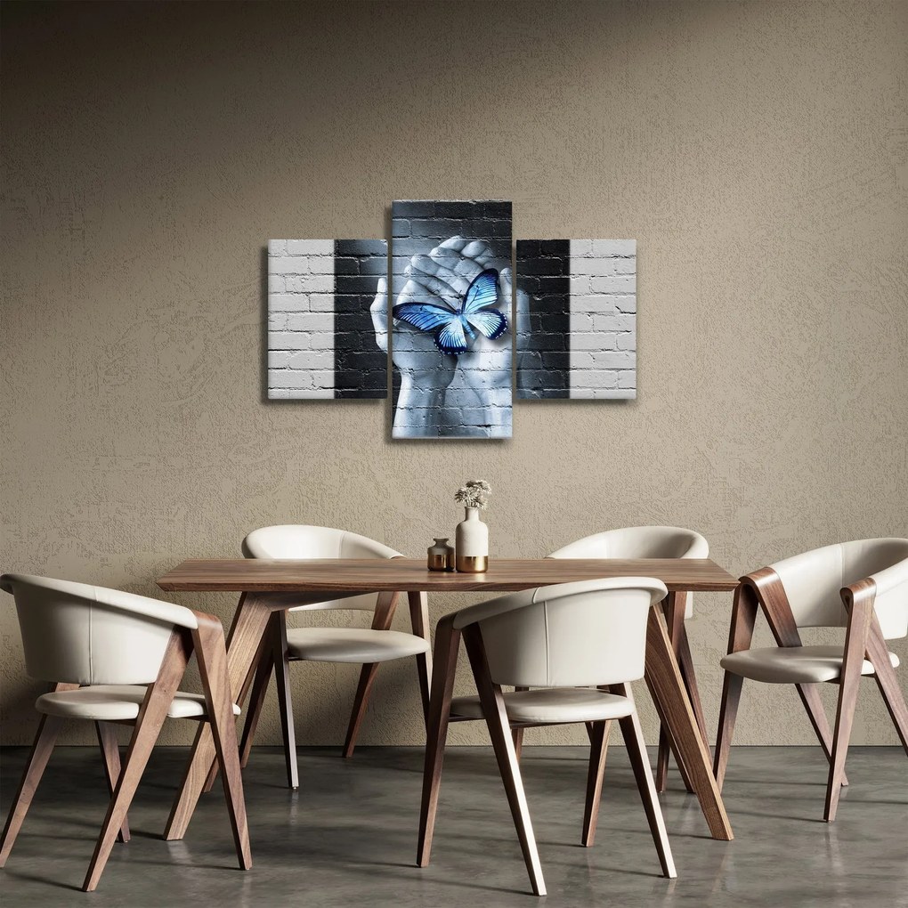 Tablou - Fluture pe perete (90x60 cm)