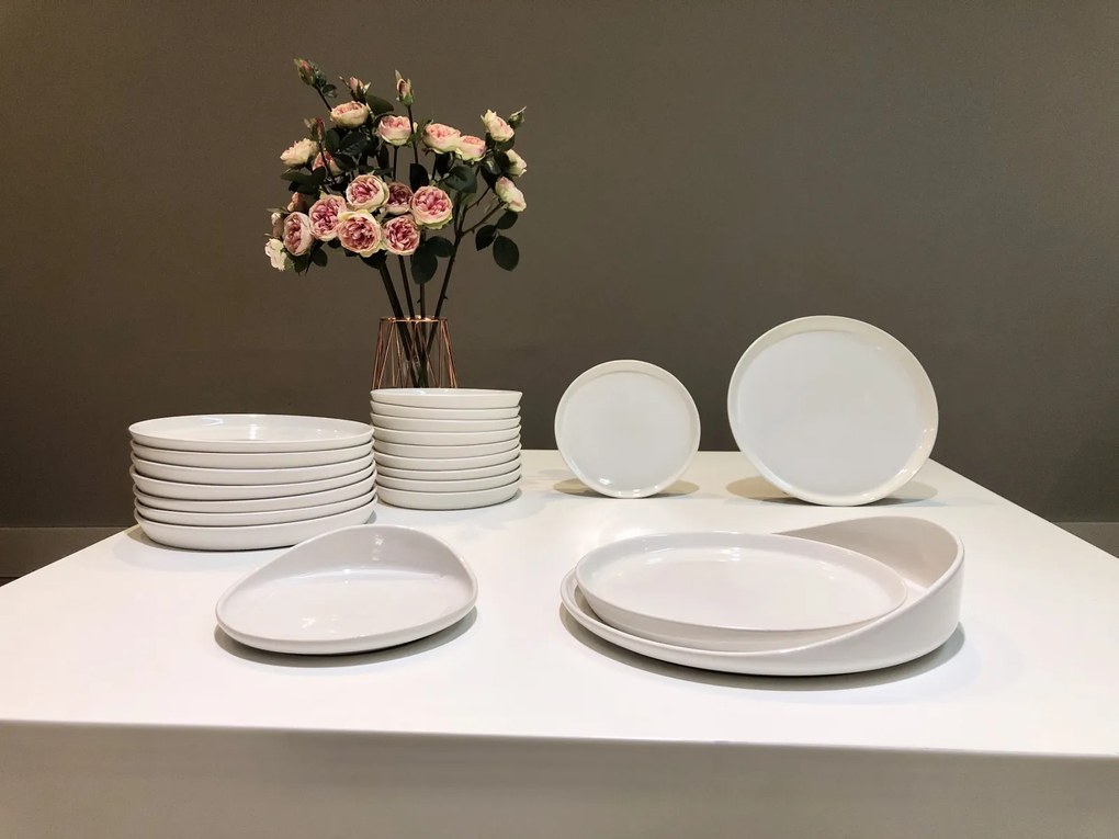 Set 108 Platouri Molecule Casablanca (30 cm Alb)