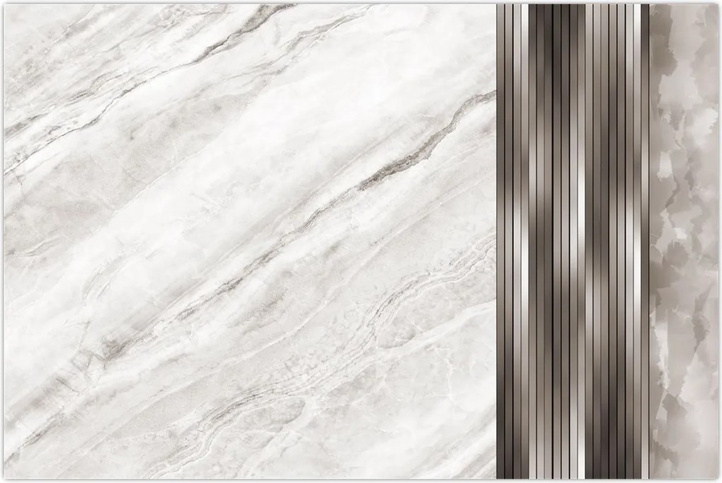 Tablou - Marmură cu linii argintii (90x60 cm)