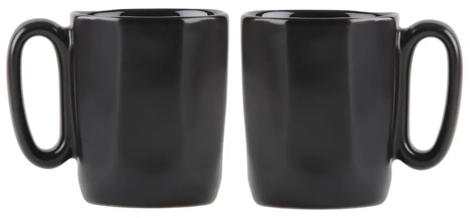 Căni negre 2 buc. pentru espresso din gresie 80 ml Fuori – Vialli Design