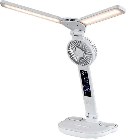 Rabalux NOVILO 74030 - Lampă de birou LED reglabilă cu ventilator, LED 7W/5V