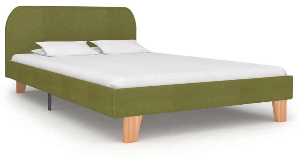 280882 vidaXL Cadru de pat, verde, 120 x 200 cm, material textil