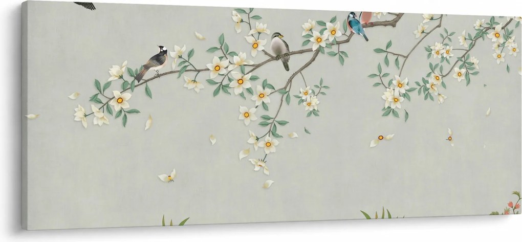 Tablou - Adunarea păsărilor (120x50 cm)
