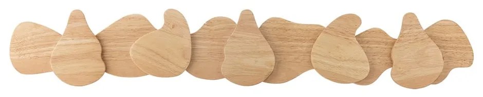 Cuier de perete în culoare naturală din lemn de arbore de cauciuc Ross – Bloomingville