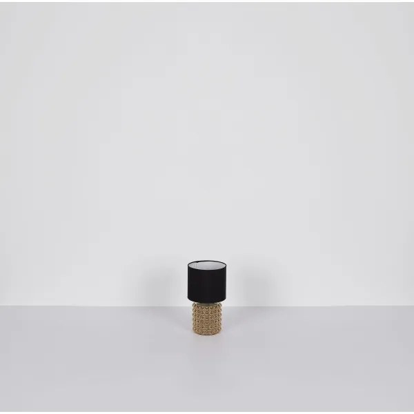 Lampă de masă VALENTINO 1xE14/40W/230V negru/auriu Globo 21626