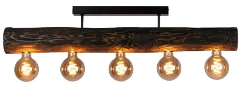 Spot-Light DO6997556 - Lustră aplicată TRABO 5xE27/60W/230V, lemn de pin