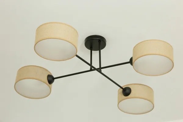 Brilagi - Lustră VIRGO aplicată, 4xE14/40W/230V, bej/negru