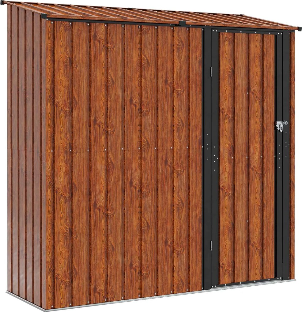 vidaXL Magazii pentru grădină Maro 203,5 x 73 x 200 cm Metal