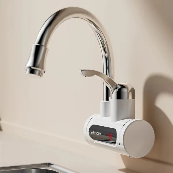 Instant de apă caldă cu afișaj LED 3000W/230V IPX4 alb