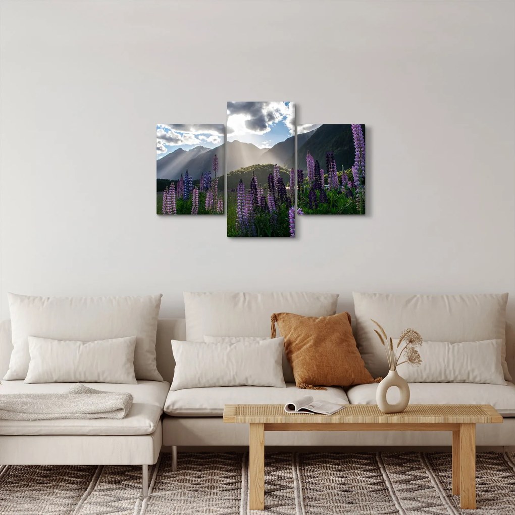 Tablou - scenariu cu flori de Lupin (90x60 cm)