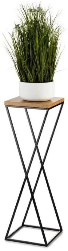 Suport flori 70x24 cm negru/maro