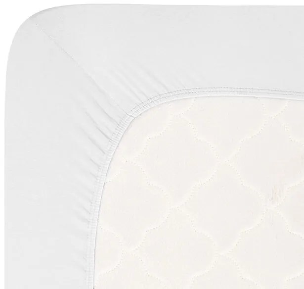 Cearșaf elastic jersey cu elastan alb 180 x 200 cm