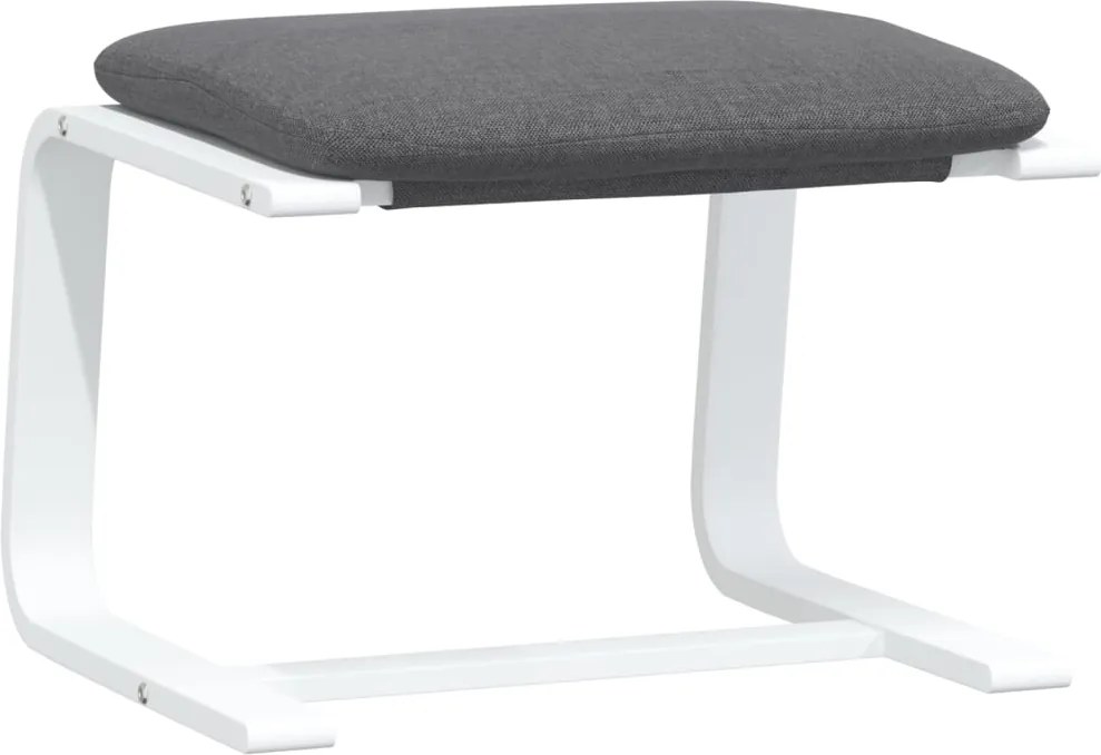 vidaXL Taburet, gri închis, 51x41x40 cm, material textil