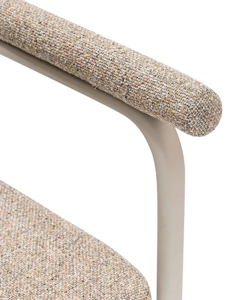 Set de scaune de sufragerie bej cu cotiere 2 buc. tapițat Ecto – Hübsch