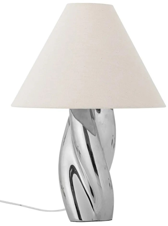 Veioză argintie cu abajur textil (înălțime 49 cm) Silva – Bloomingville