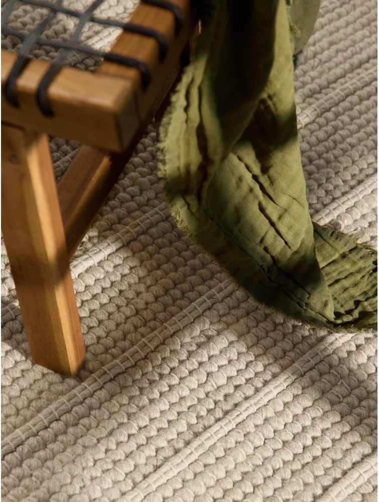 Covor bej țesut manual din lână 80x150 cm Camden Parker – Ted Baker