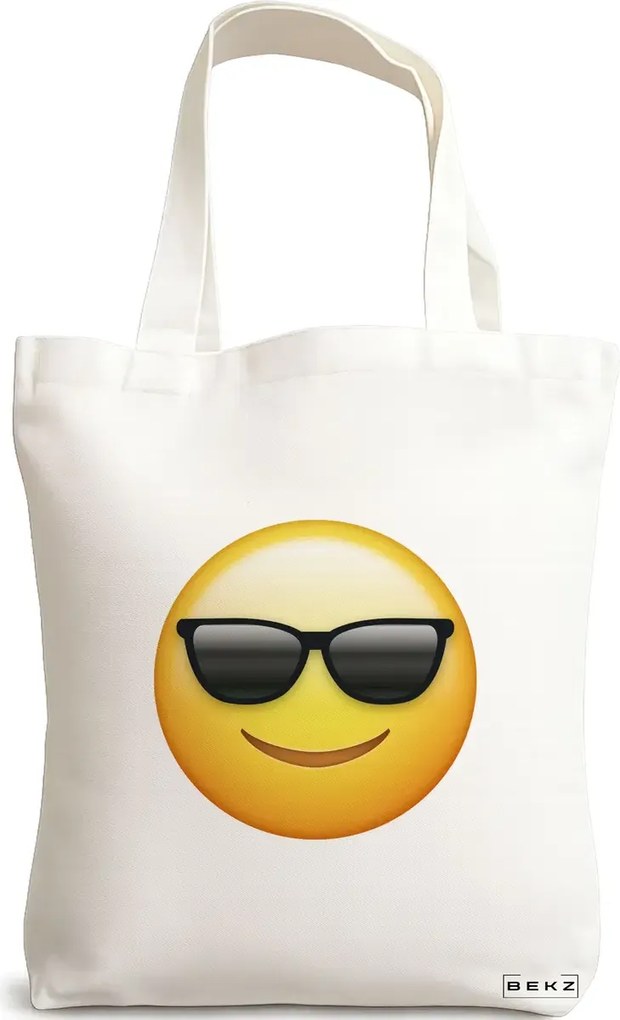 Sacosa de Panza pentru Cumparaturi, Geanta Tote, model Cool, 38x34.5 cm, Alba, BEKZ®