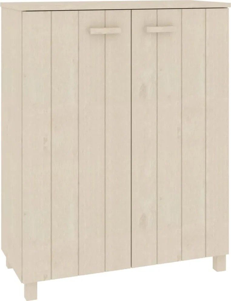 vidaXL Dulap CD-uri „HAMAR”, maro miere, 85x40x108 cm, lemn masiv pin