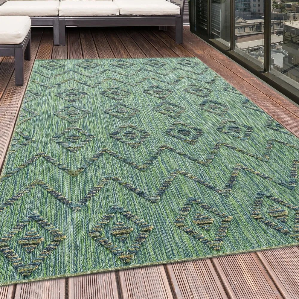 Covor tip traversă de exterior verde 80x250 cm Bahama – Ayyildiz Carpets