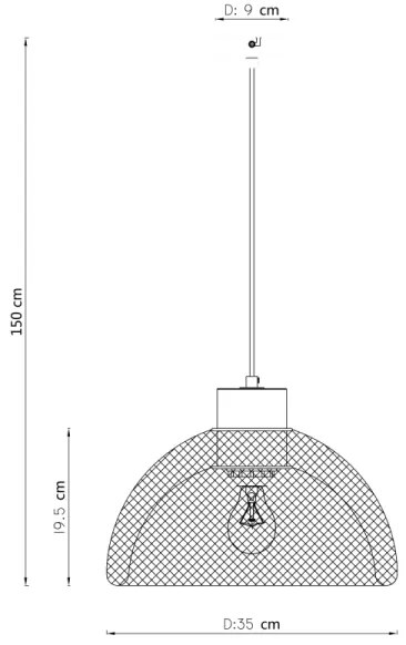 Globo 15393 - Lustră pe cablu VITIANO 1xE27/60W/230V