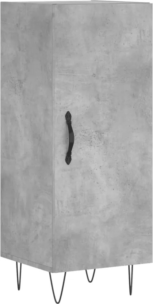 vidaXL Servantă, gri beton, 34,5x34x90 cm, lemn compozit