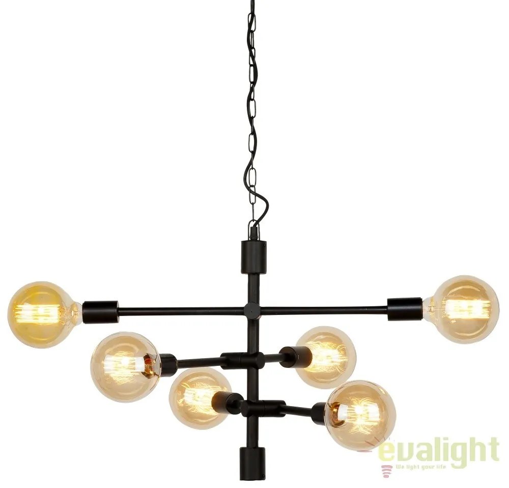 Pendul cu 6 brate design Industrial style NASHVILLE/H6/B