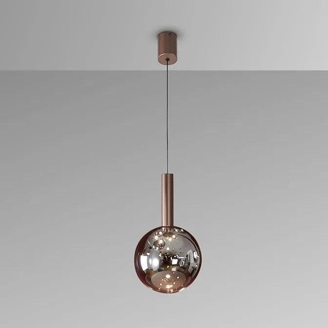 Pendul bronz inchis cu sticla fumurie LED Sapore